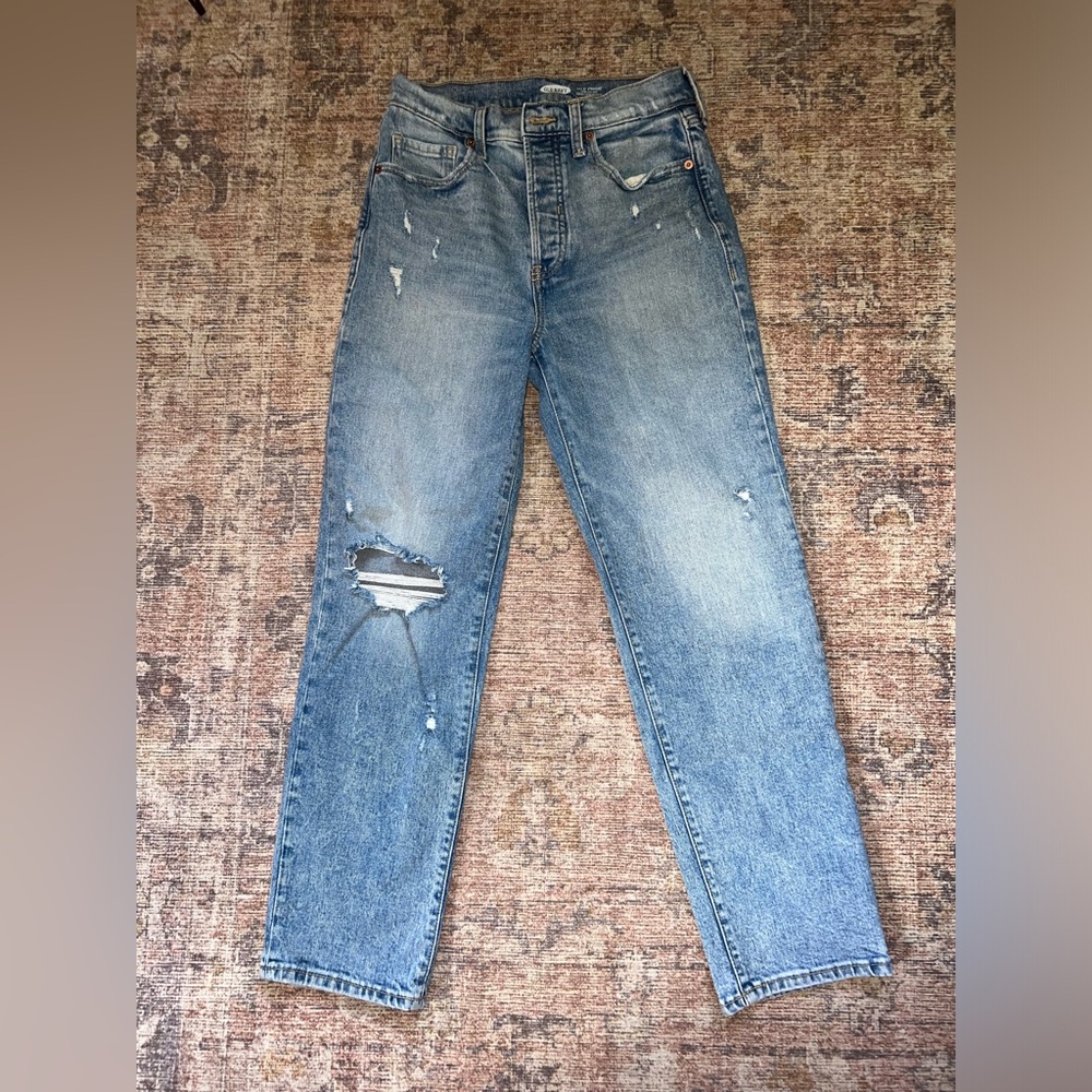 OLD NAVY Sky-Hi Straight Extra High Rise Jeans (size 4)